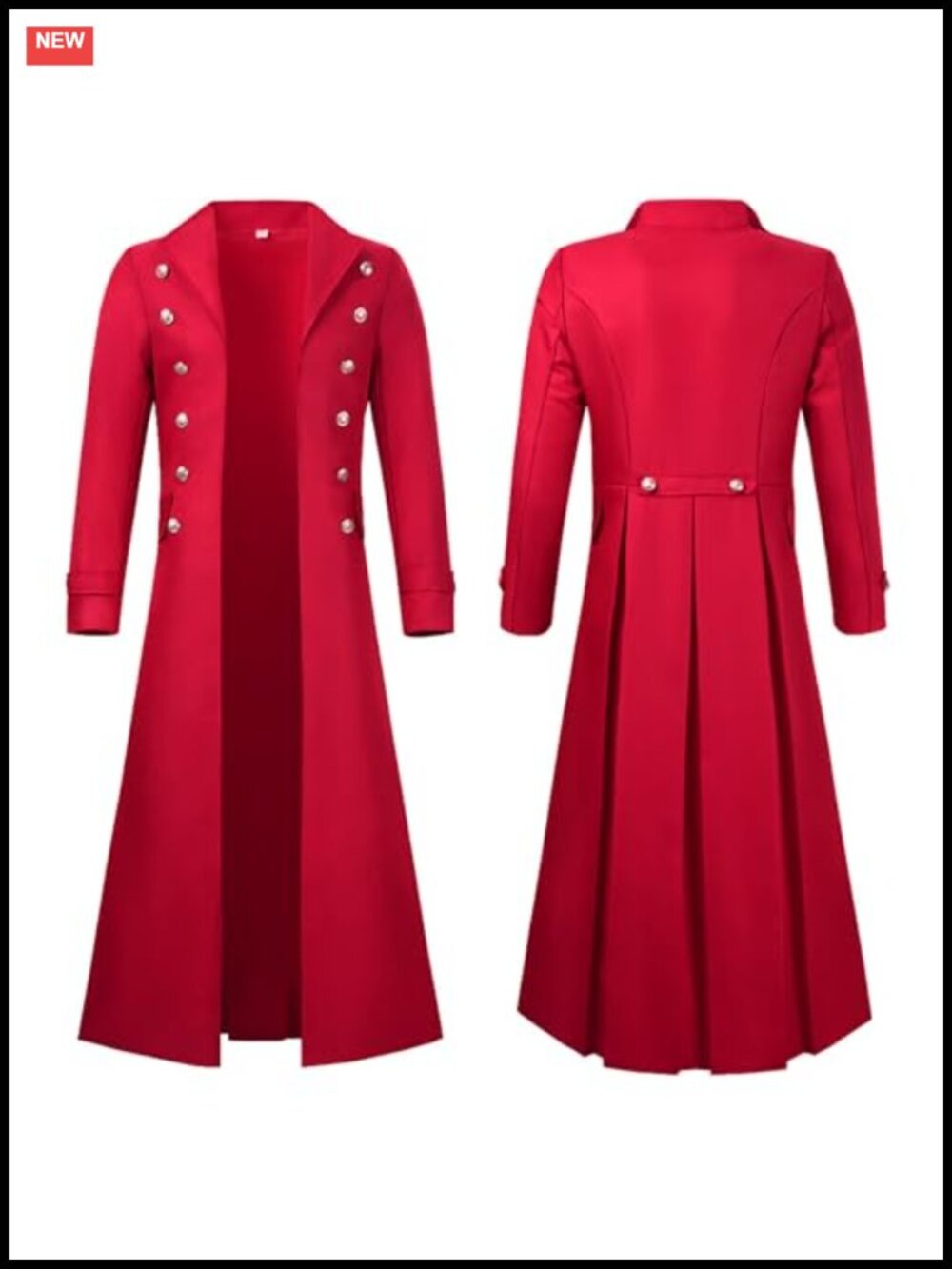 Victorian Steampunk Long Trench Coat Double Breasted Cosplay Costume